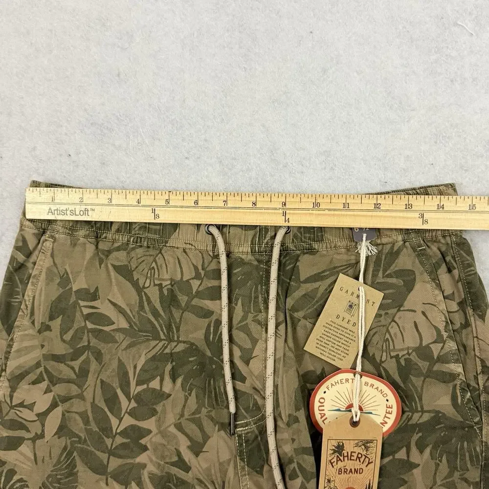 Faherty Shorts Mens Small Jungle Tropical Drawstring Pull On 6.5